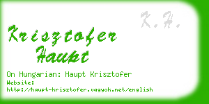 krisztofer haupt business card